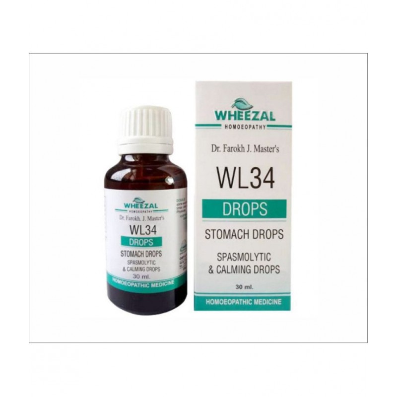 Wheezal WL-34 Stomach Drops (30ml) (PACK OF TWO) Drops 30 ml