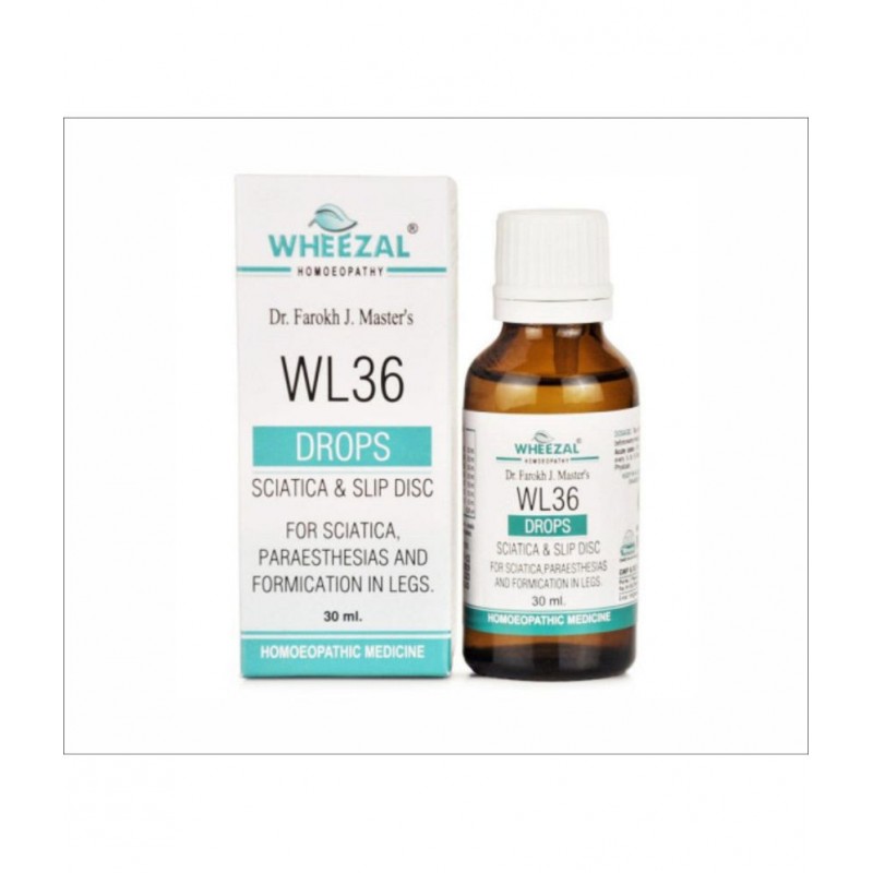 Wheezal WL-36 Sciatica And Slip Disc Drops (30ml) (PACK OF TWO) Drops 30 ml