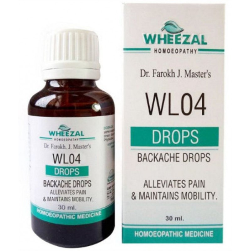 Wheezal WL-4 Backache Drops (30ml) (PACK OF TWO) Drops 30 ml