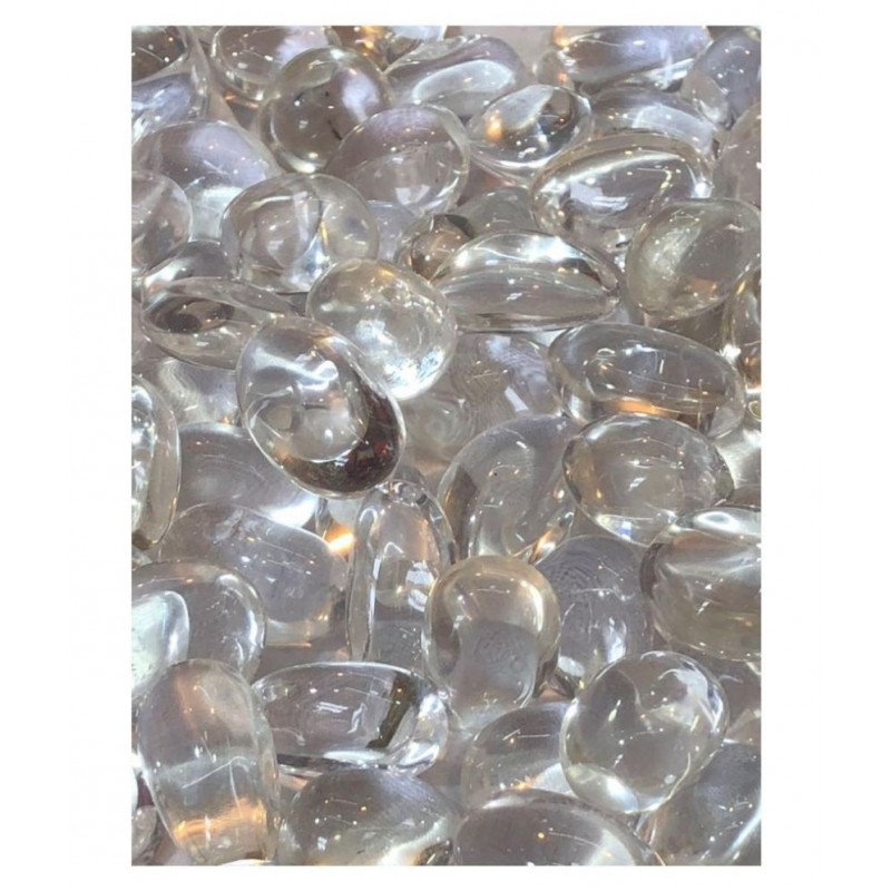 White Clear Quartz Natural Agate Tumble Stone ( 100GM )