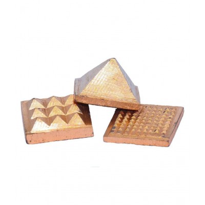 Wish Pyramid, Copper Pyramid, 3 Layer, 1.5 inch in Size with 91 Pyramids for Vastu and Feng Shui Three Layer Reiki Vastu Wish Pyramid in copper for Wish Fulfilling and Healing