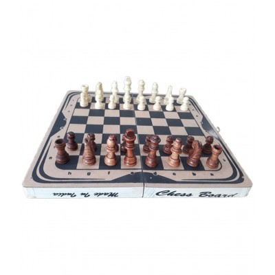 Wooden Chess With Wooden Chess Pawns