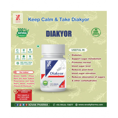 Xovak Pharma 100% Natural Diabetes Control Tablets Tablet 450 mg Pack Of 2 Xovak Pharma 100% Natural Diabetes Control Tablets Tablet 450 mg Pack Of 2