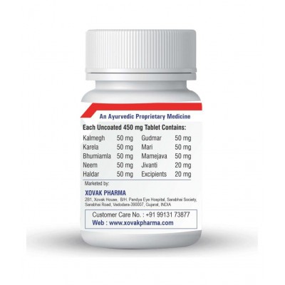 Xovak Pharma Ayurvedic Diabetes Relief Care Treatment Tablet 450 mg Pack Of 1 Xovak Pharma Ayurvedic Diabetes Relief Care Treatment Tablet 450 mg Pack Of 1