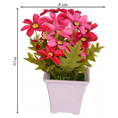 YUTIRITI Daisy Pink Artificial Flowers Bunch - Pack of 1