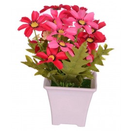 YUTIRITI Daisy Pink Artificial Flowers Bunch - Pack of 1