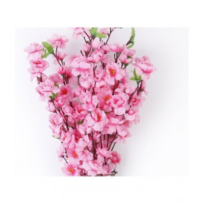 YUTIRITI Lily Pink Artificial Flowers Bunch - Pack of 1