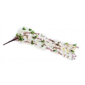 YUTIRITI Lily White Artificial Flowers Bunch - Pack of 1