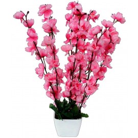 YUTIRITI Orchids Pink Flowers With Pot - Pack of 1