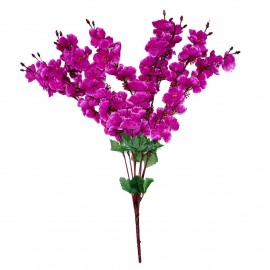 YUTIRITI Orchids Purple Artificial Flowers Bunch - Pack of 1