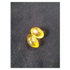 Yellow Citrine Natural Agate Tumble Stone ( 2Pcs )