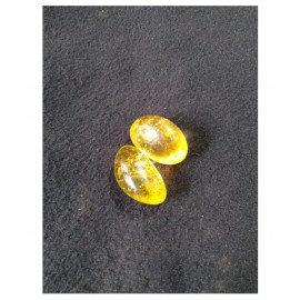 Yellow Citrine Natural Agate Tumble Stone ( 2Pcs )