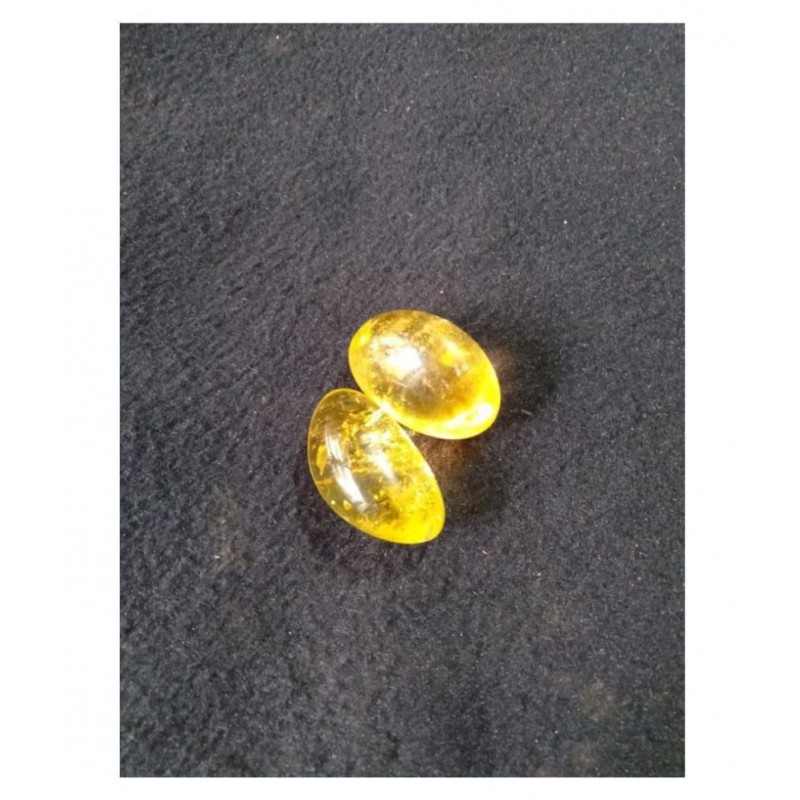 Yellow Citrine Natural Agate Tumble Stone ( 2Pcs )