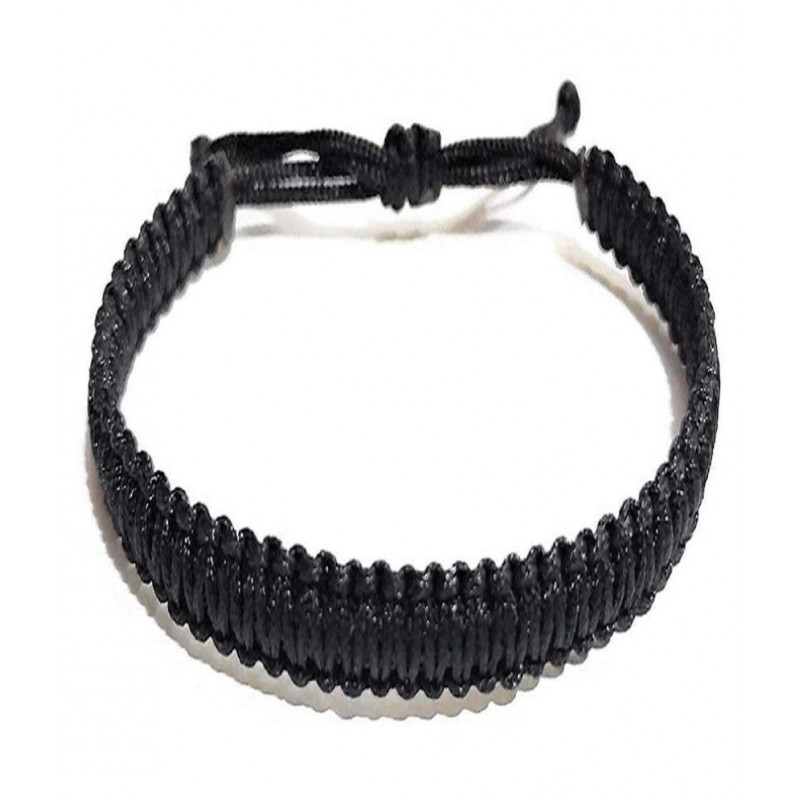 Yuvi Shoppe Black Bracelet Adjustable Wristband for Girls Boys Men Women