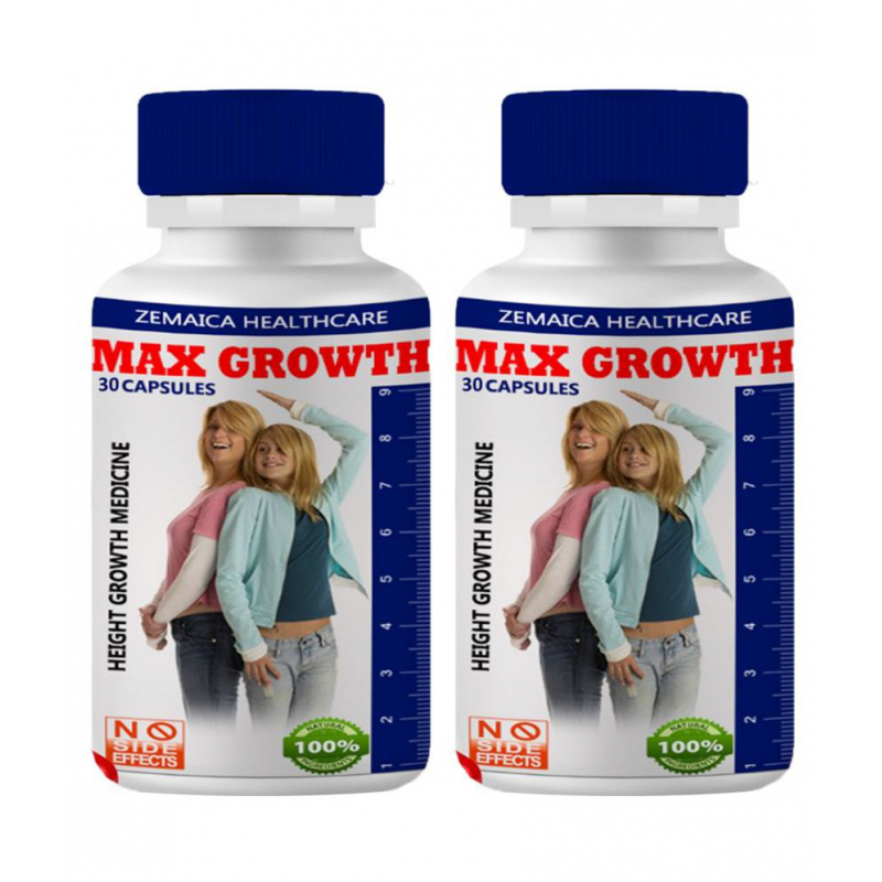 Zemaica Healthcare Max Growth For Height Growth Capsule 60 no.s Pack Of 2