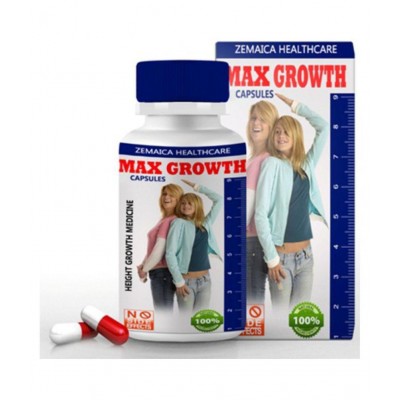 Zemaica Healthcare Max Growth for Height Increase, Herbal Capsule 60 no.s Pack Of 2