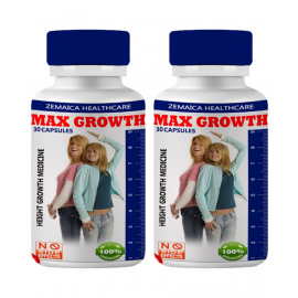 Zemaica Healthcare Max Growth for Height Increase, Herbal Capsule 60 no.s Pack Of 2