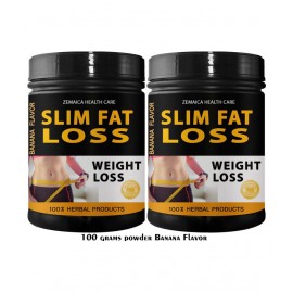 Zemaica Healthcare Slim Fat Loss Banana Flavor Powder 200 gm Pack Of 2