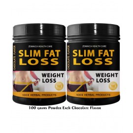 Zemaica Healthcare Slim Fat Loss Chocolate Flavor Powder 200 gm Pack Of 2