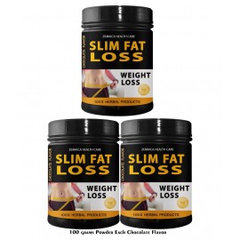 Zemaica Healthcare Slim Fat Loss Chocolate Flavor Powder 300 gm Pack of 3