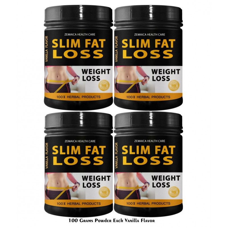 Zemaica Healthcare Slim Fat Loss Vanilla Flavor Powder 400 gm Pack Of 4