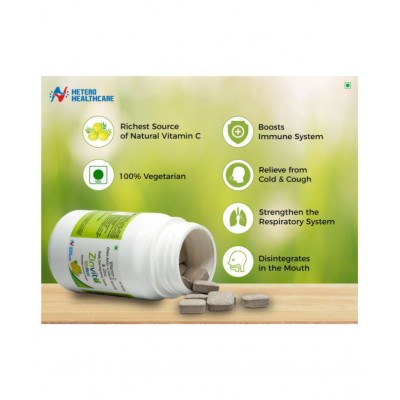 Zinvita 40mg of Vitamin C extracted from 400mg Amla, 10mg of Zinc as per ICMR guidelines 30 gm Natural Multivitamins Tablets