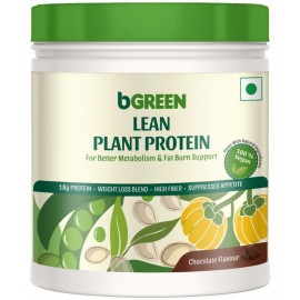 bGREEN by HealthKart Lean Plant Protein, 18 g Vegan Protein with Pea Protein (Chocolate, 500 g)