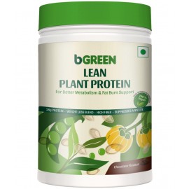 bGREEN by HealthKart Lean Plant Protein, 18 g Vegan Protein with Pea Protein (Chocolate, 750 g)