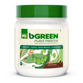 bGREEN by HealthKart Vegan Plant Protein Powder, 25 g Protein (Cafe Mocha, 500 g)