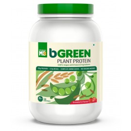 bGREEN by HealthKart Vegan Plant Protein Powder, 25 g Protein (Strawberry, 1 kg)
