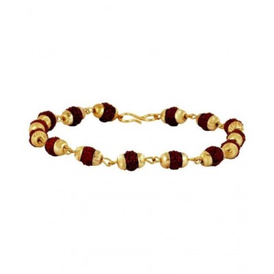 bhaune collections Gold Plated Rudraksha Bracelet
