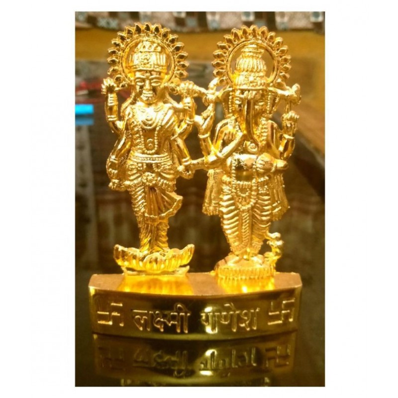 bhomik Laxmi Ganesh Brass Idol