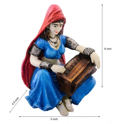 eCraftIndia Blue Polyresin Figurines - Pack of 1