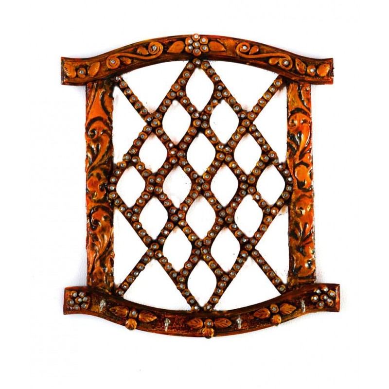 eCraftIndia Brown Papier-mache Splendid Key Holder