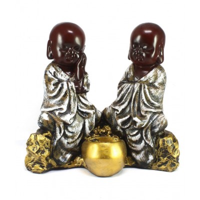 eCraftIndia Brown Polyresin Figurines - Pack of 1