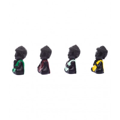 eCraftIndia Brown Polyresin Figurines - Pack of 4