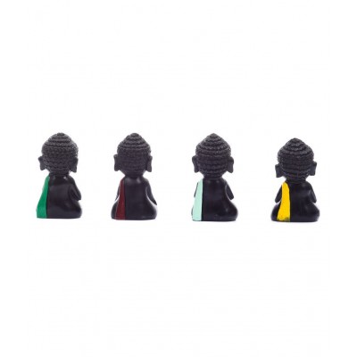 eCraftIndia Brown Polyresin Figurines - Pack of 4