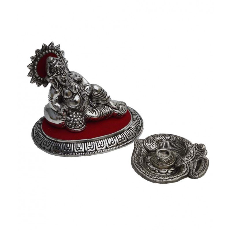 eCraftIndia Combo of Lord Ganesha Idol and Incense Stick Holder(Agarbatti Stand)