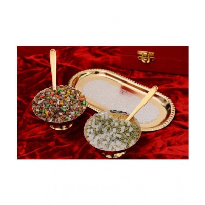 eCraftIndia Decoratives Bowls & Plates Silverplated Gold 8