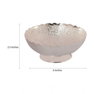 eCraftIndia Decoratives Bowls & Plates Silverplated Silver 6