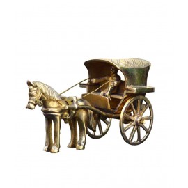 eCraftIndia Gold Brass Showpiece Of Chariot