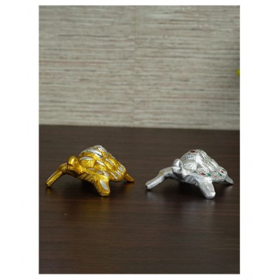 eCraftIndia Gold Mix Metal Figurines - Pack of 2