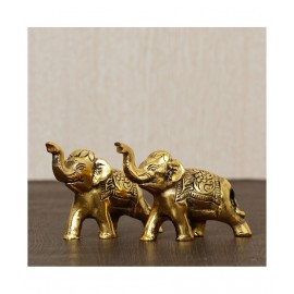 eCraftIndia Gold Mix Metal Figurines - Pack of 2