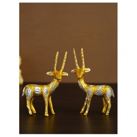 eCraftIndia Gold Mix Metal Figurines - Pack of 2