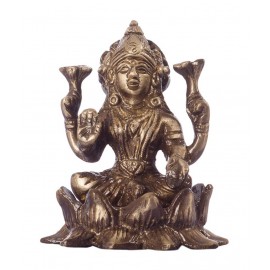 eCraftIndia Golden Goddess Laxmi on Lotus