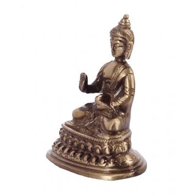 eCraftIndia Golden Meditating Buddha