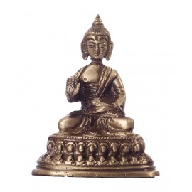 eCraftIndia Golden Meditating Buddha