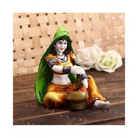 eCraftIndia Green Polyresin Figurines - Pack of 1