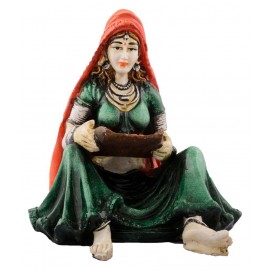 eCraftIndia Green Polyresin Figurines - Pack of 1