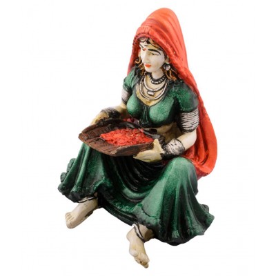 eCraftIndia Green Polyresin Figurines - Pack of 1